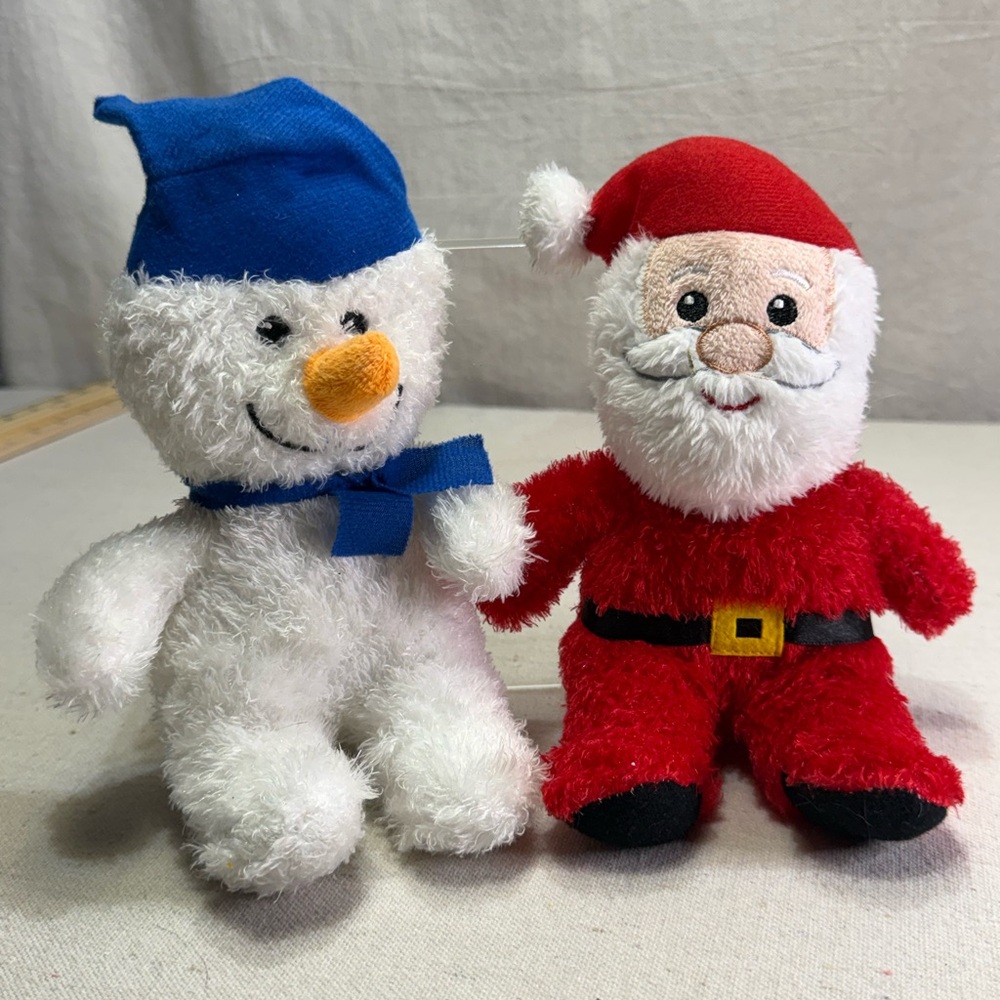 Santa & Snowman Plush Toys - Kids Holiday Stuffed Animals